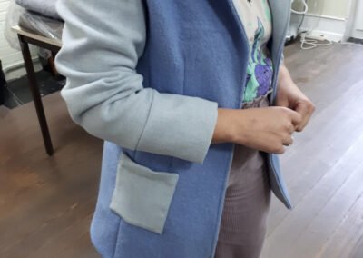 veste bi colore réalisée en cours