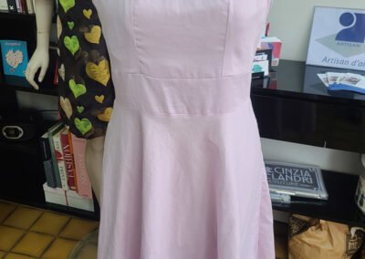 Robe de soirée faite en cours à Bavay